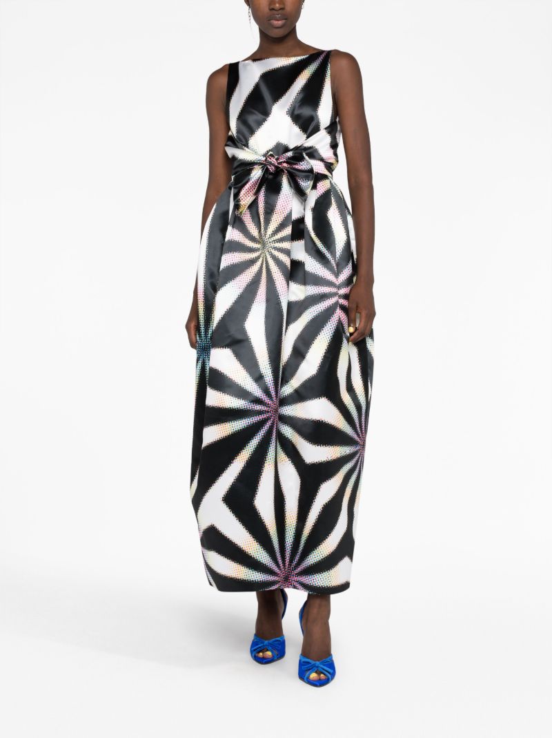 Black Graphic Print Dress