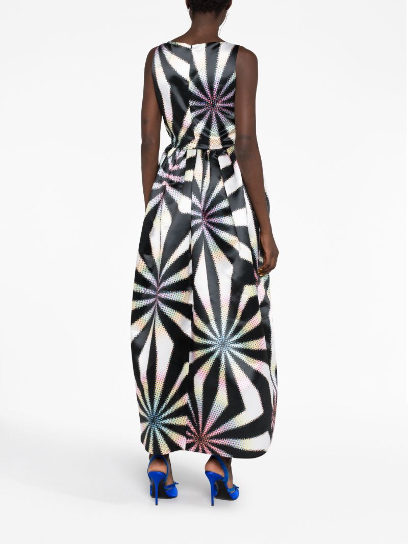 Black Graphic Print Dress
