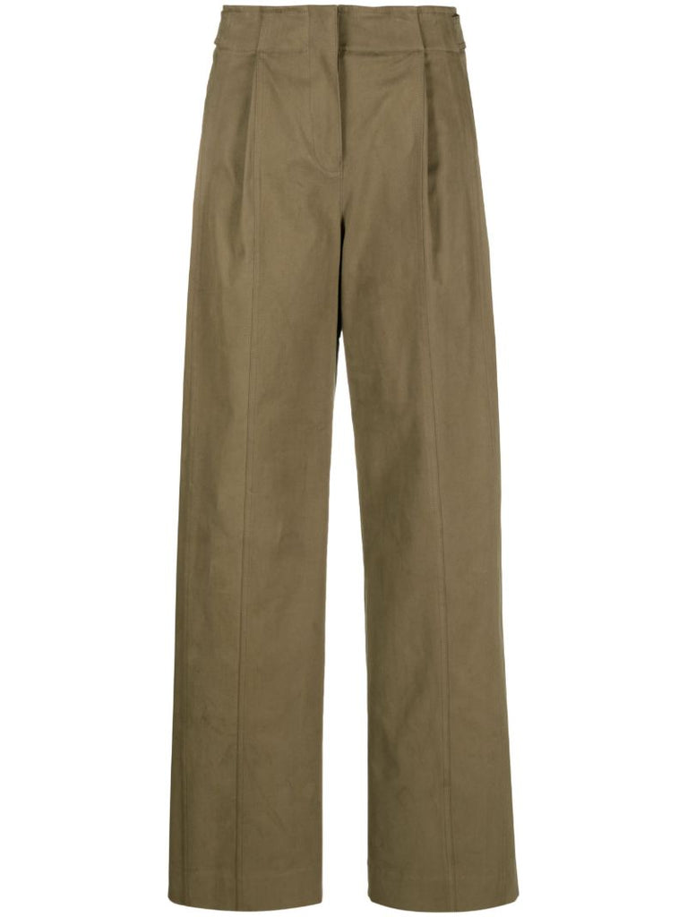 Green Wide-leg Trousers