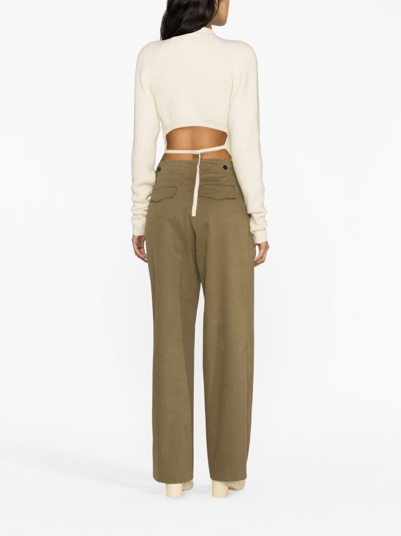 Green Wide-leg Trousers