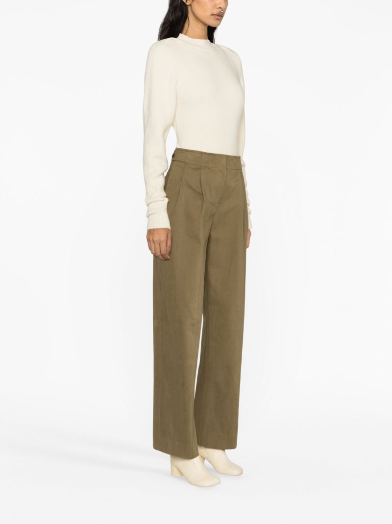Green Wide-leg Trousers
