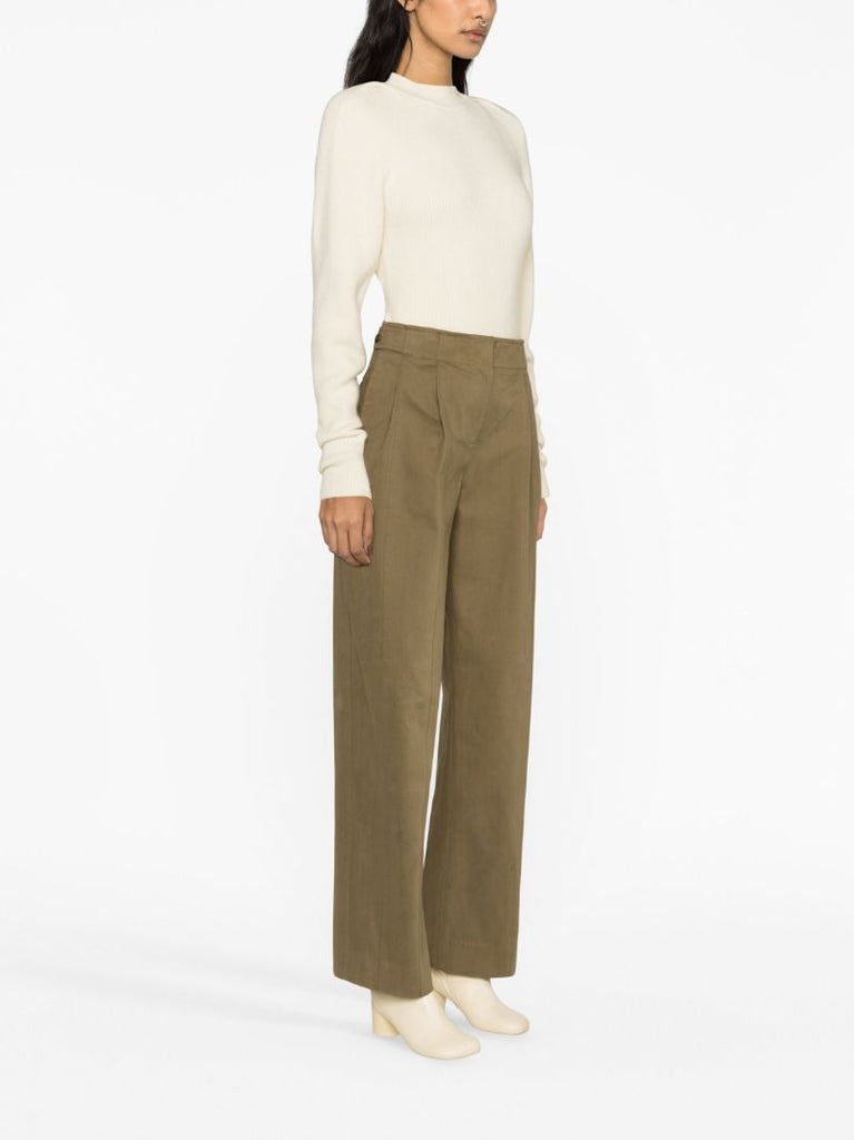 Green Wide-leg Trousers
