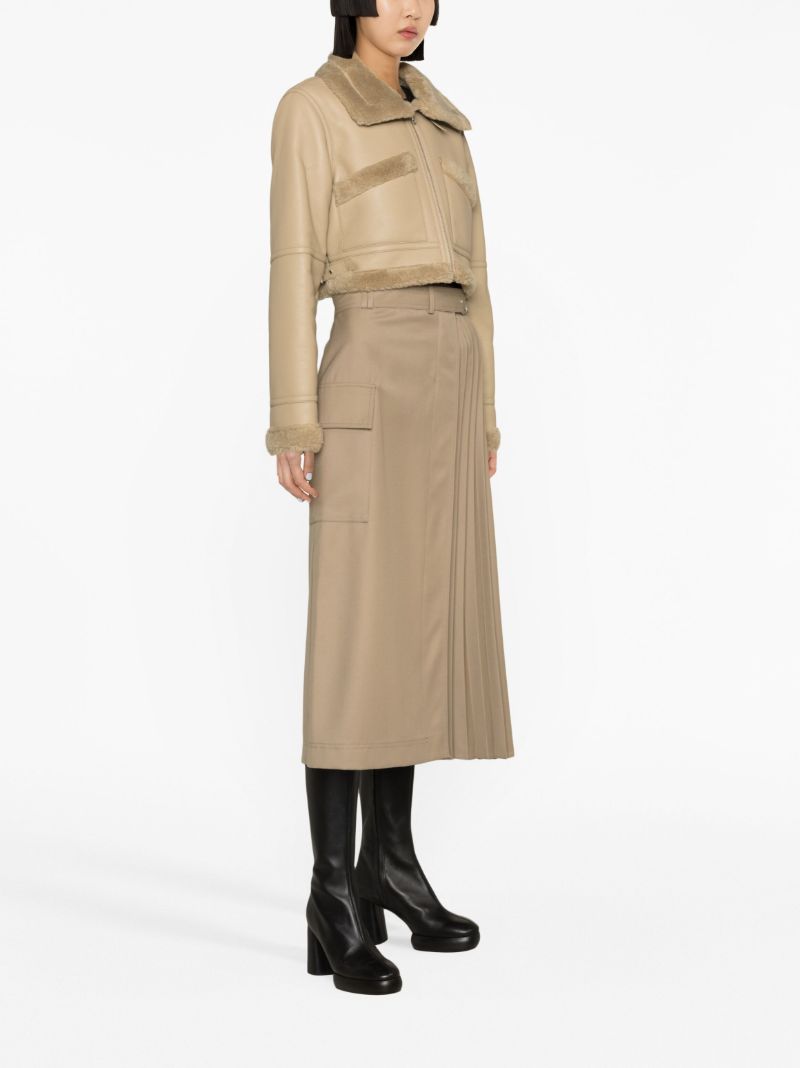 Brown Mustang Cropped Jacket