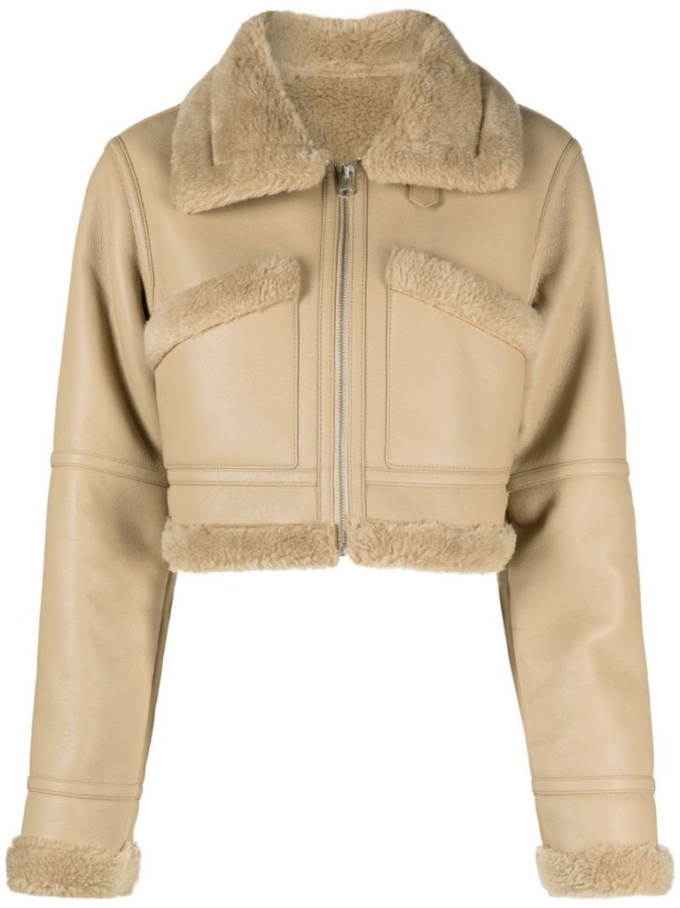 Brown Mustang Cropped Jacket
