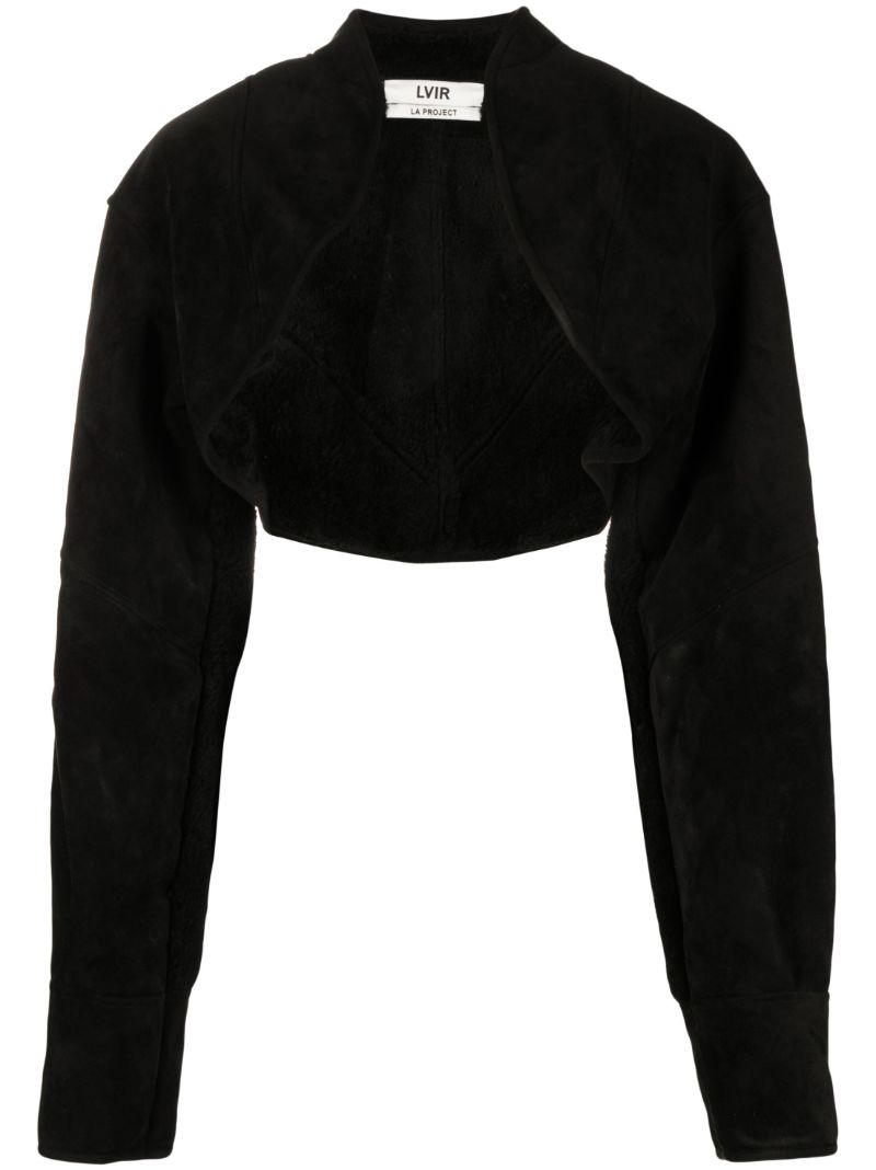 Faux-suede Bolero Jacket