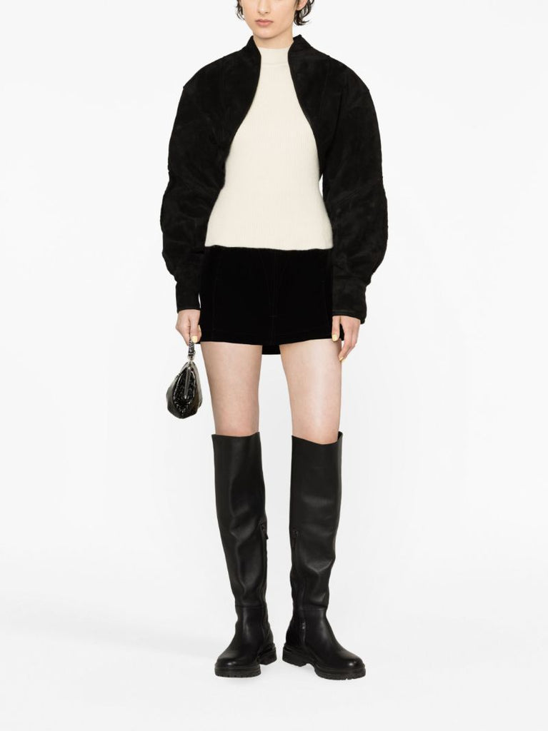 Faux-suede Bolero Jacket
