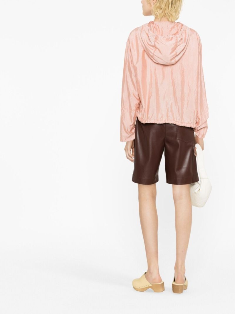 Pink Packaway Hooded Blouson Jacket