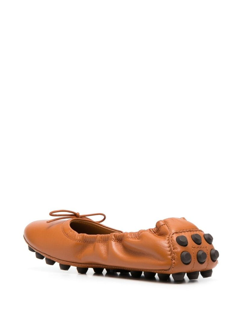 Brown Gommino Ballerina Shoes