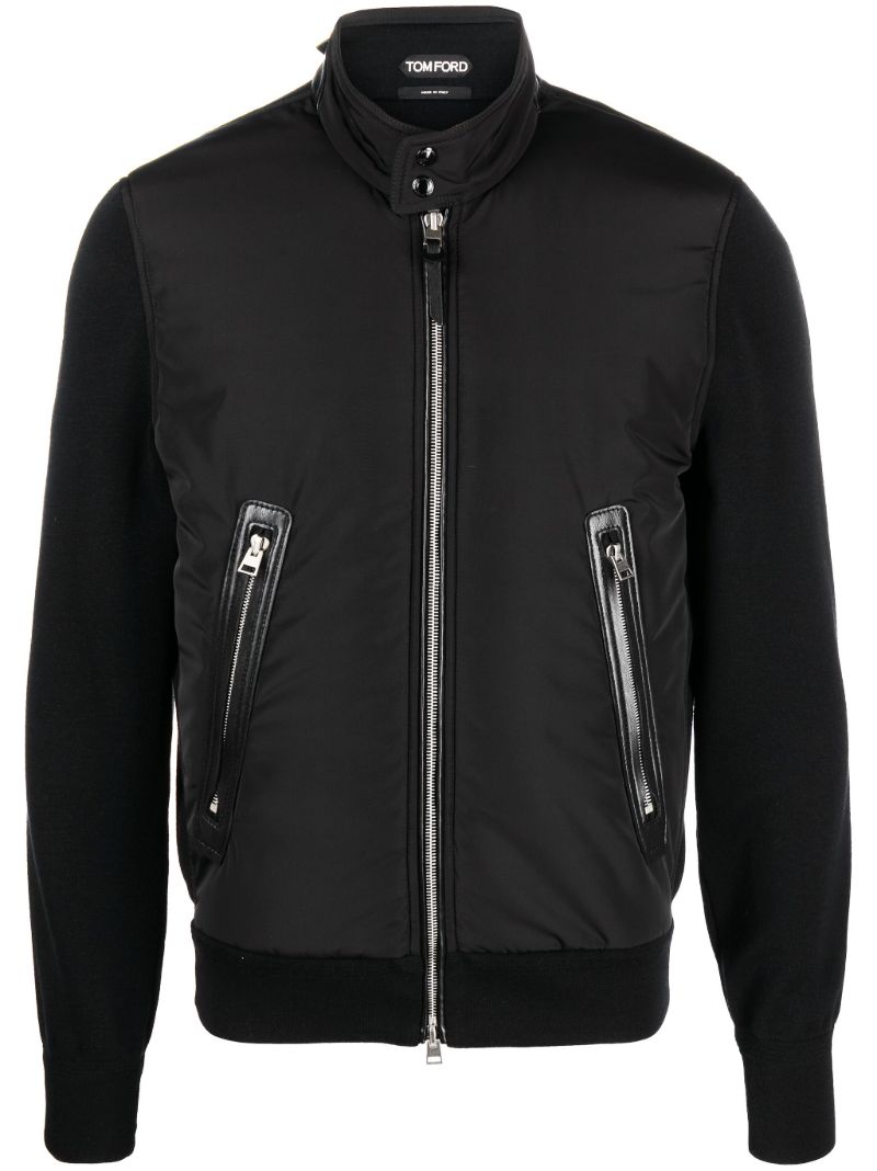 Black Zip-up Bomber Jacket