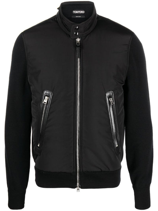 Black Zip-up Bomber Jacket
