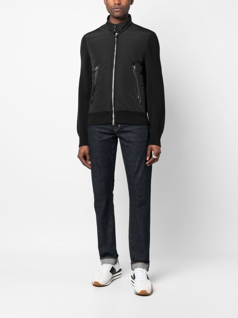 Black Zip-up Bomber Jacket