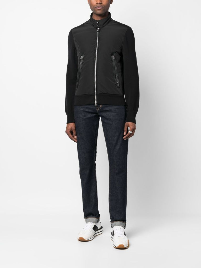 Black Zip-up Bomber Jacket