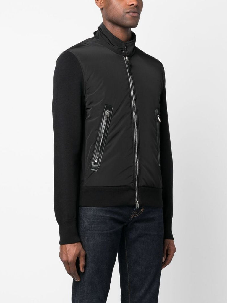 Black Zip-up Bomber Jacket