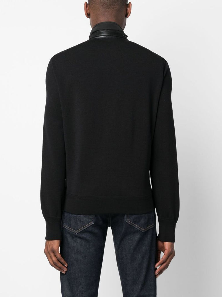 Black Zip-up Bomber Jacket