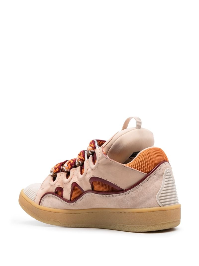Pink Curb Leather Sneakers