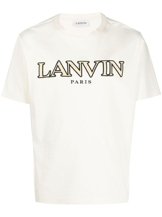 White Logo-appliquÃ_x0083_Â© Cotton T-shirt