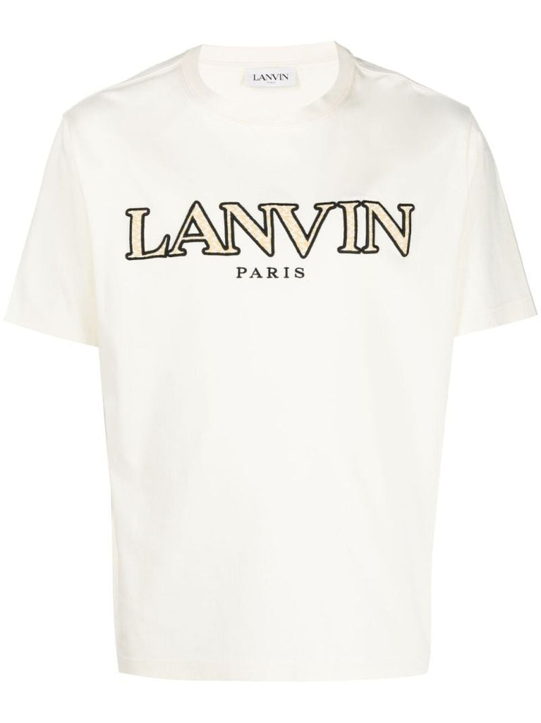 White Logo-appliquÃ_x0083_Â© Cotton T-shirt