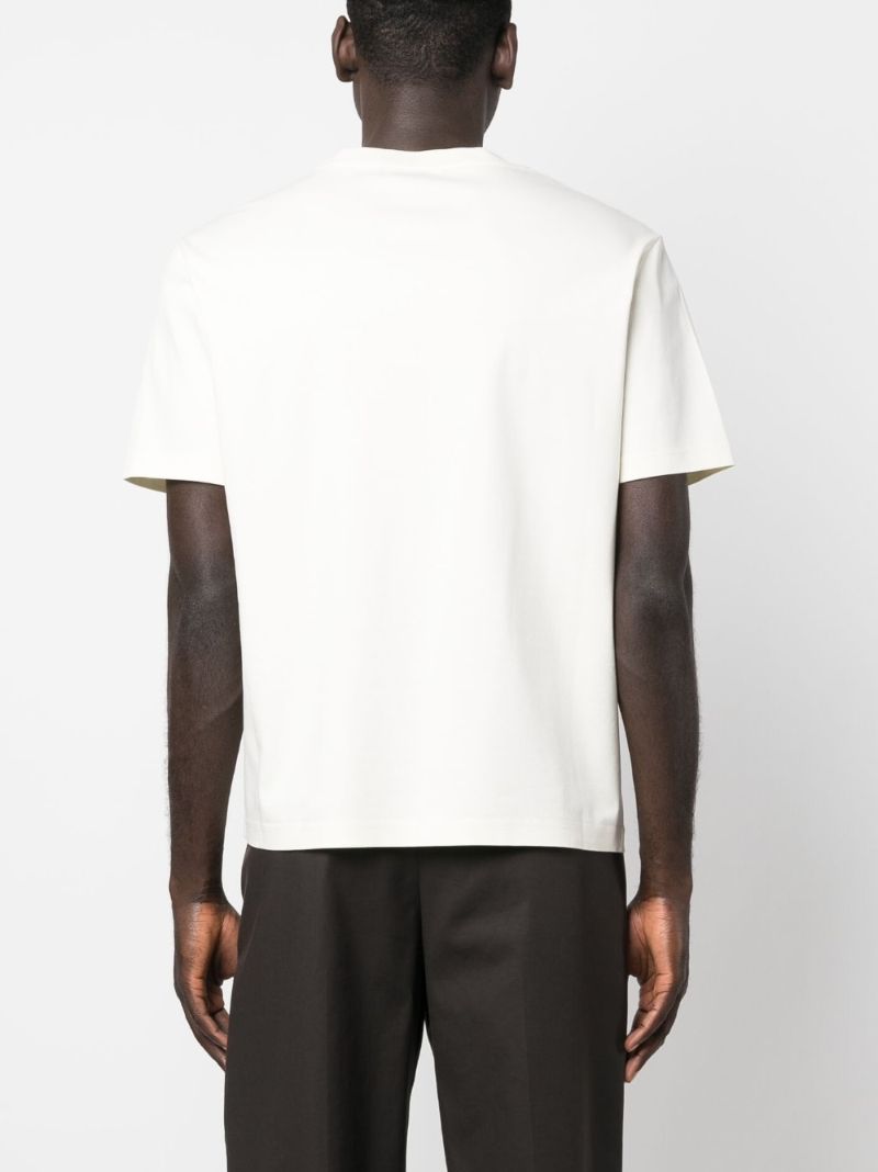 White Logo-appliquÃ_x0083_Â© Cotton T-shirt