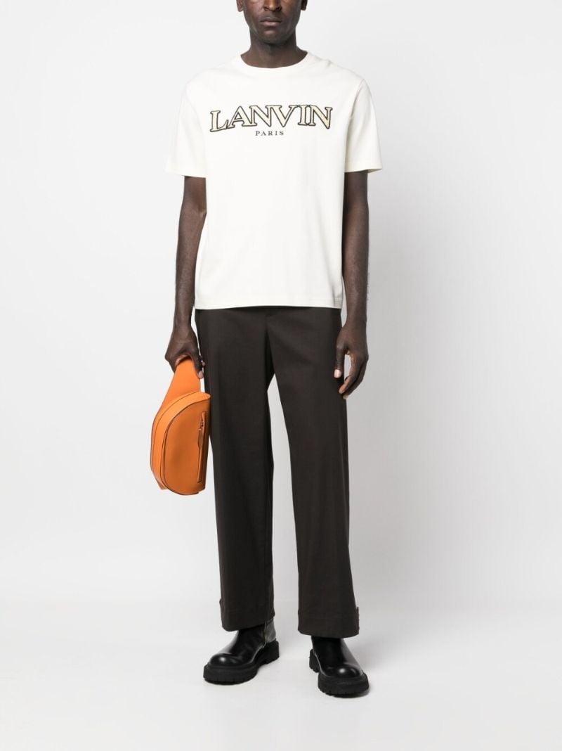 White Logo-appliquÃ_x0083_Â© Cotton T-shirt