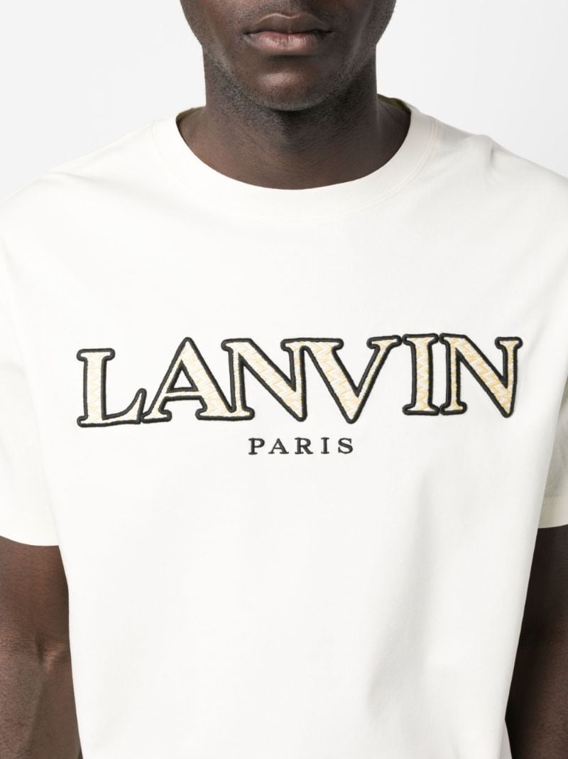 White Logo-appliquÃ_x0083_Â© Cotton T-shirt