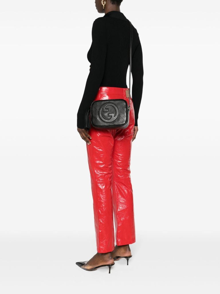 Black Blondie Leather Shoulder Bag