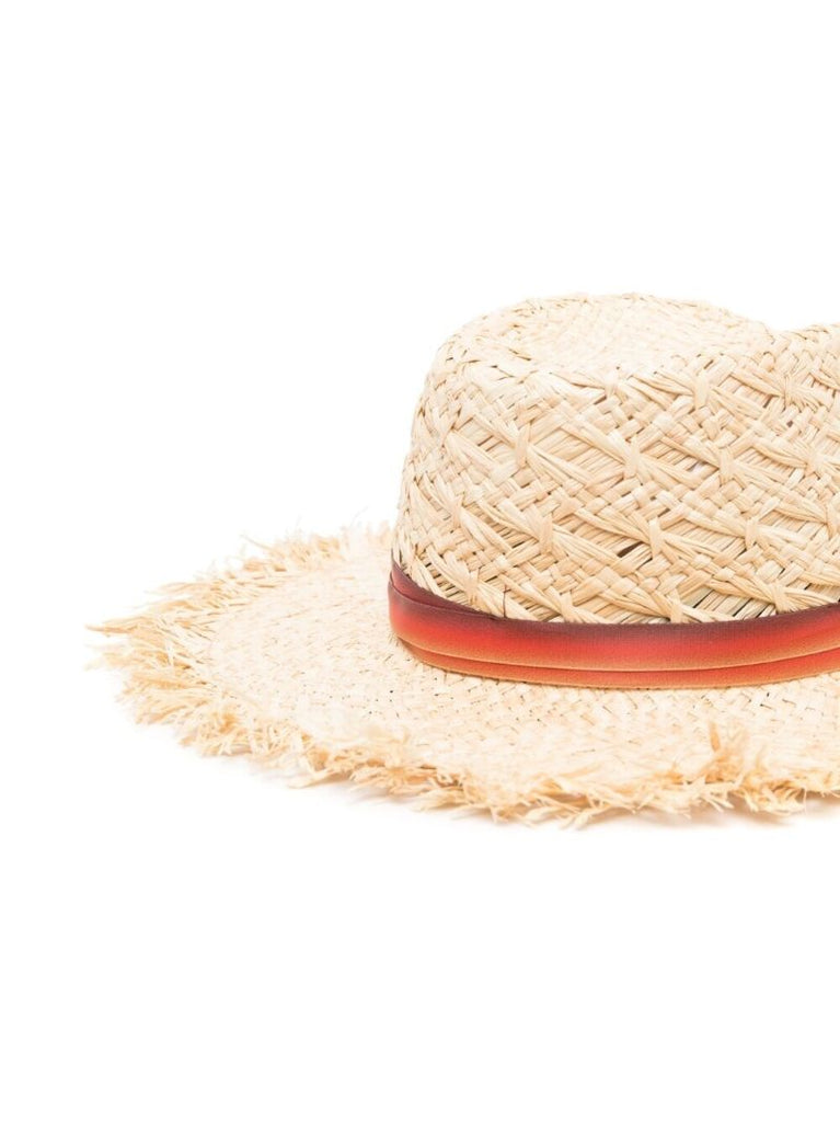 Neutral Logo Plaque Raffia Hat