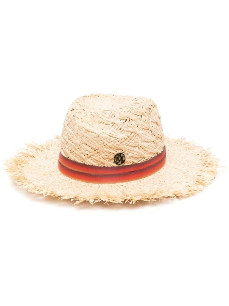 Neutral Logo Plaque Raffia Hat