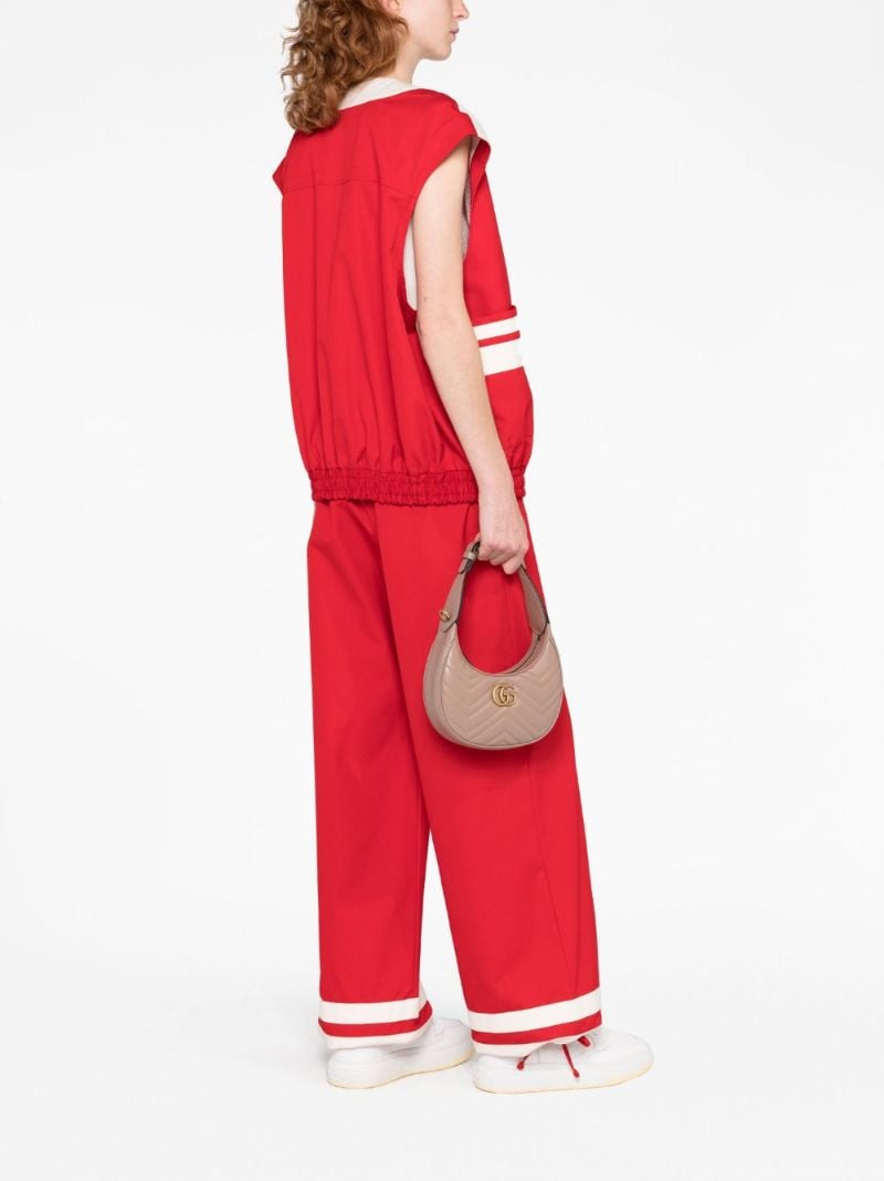 Neutral Gg Marmont Mini Leather Shoulder Bag
