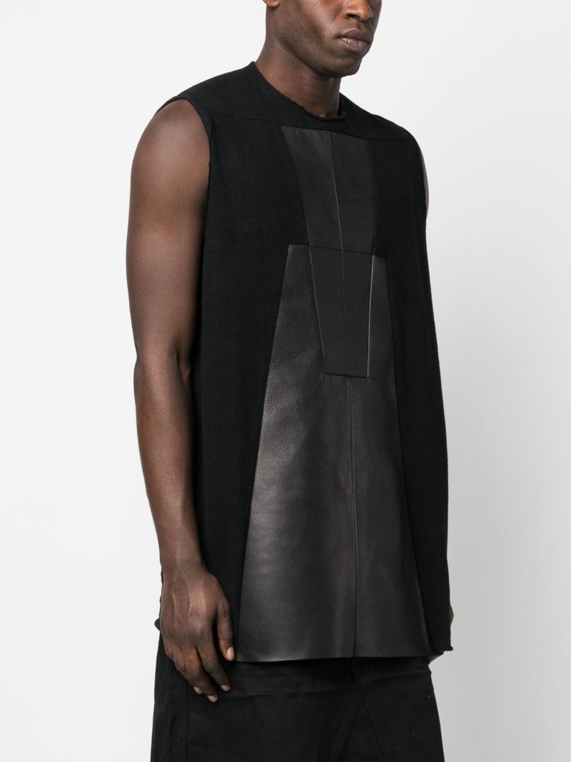 Black Luxor Panelled Tank Top