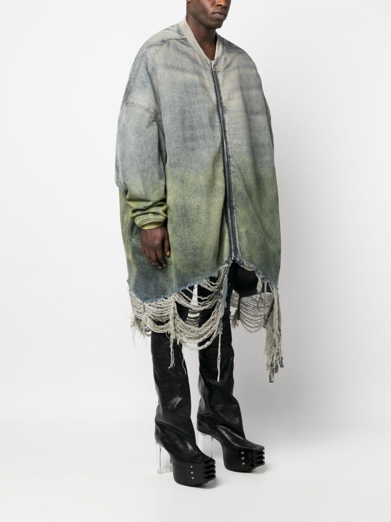 Blue Jumbo Peter Distressed Bomber Jacket