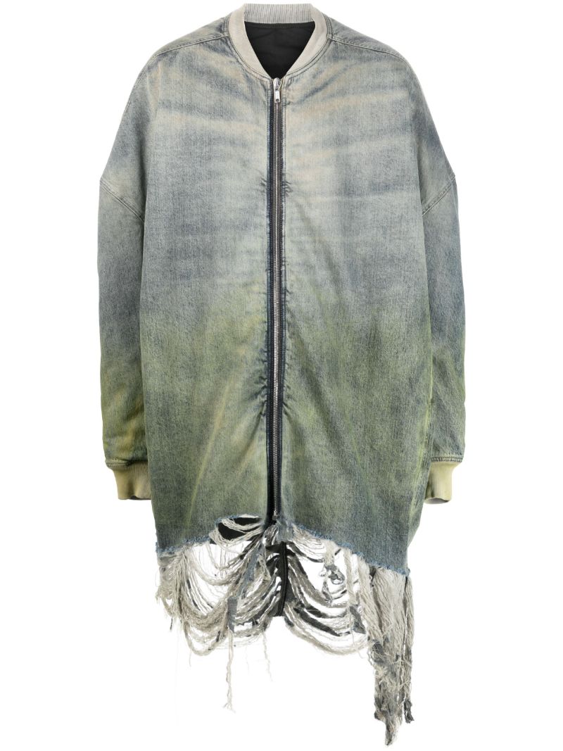Blue Jumbo Peter Distressed Bomber Jacket