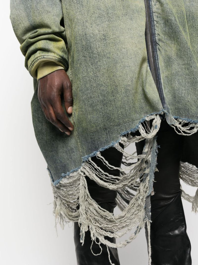 Blue Jumbo Peter Distressed Bomber Jacket