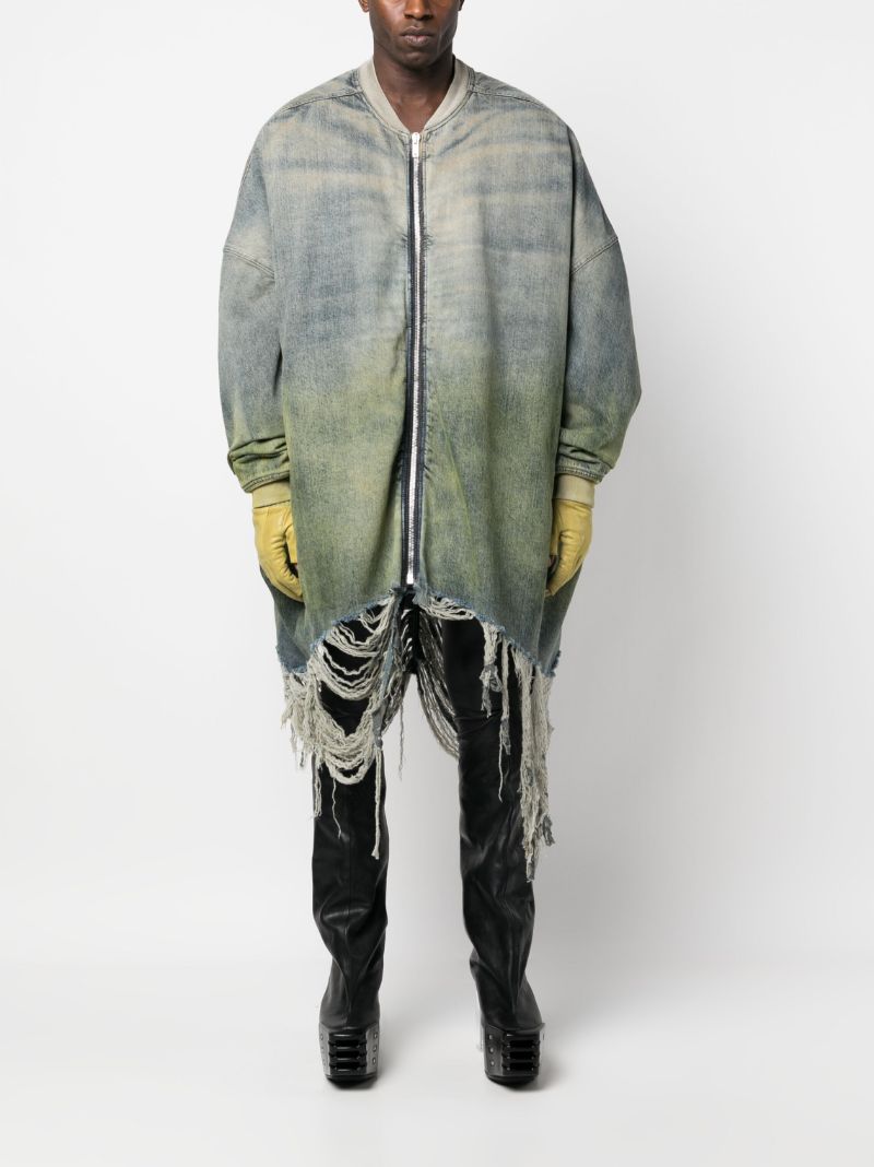 Blue Jumbo Peter Distressed Bomber Jacket