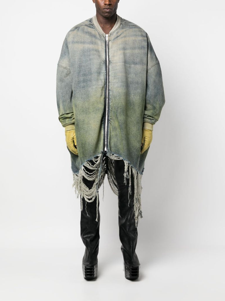 Blue Jumbo Peter Distressed Bomber Jacket