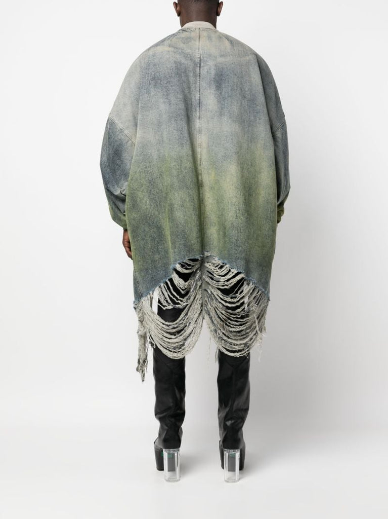 Blue Jumbo Peter Distressed Bomber Jacket