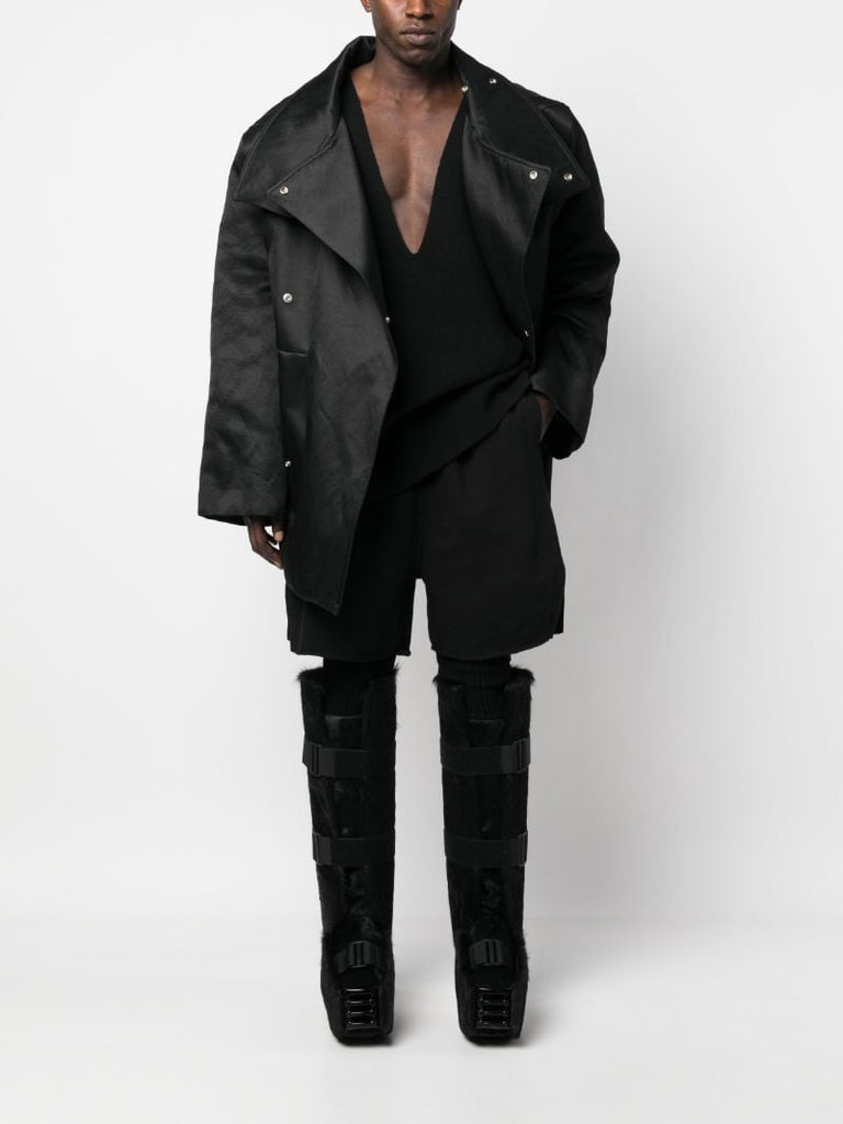 Black V Tank Wool Vest