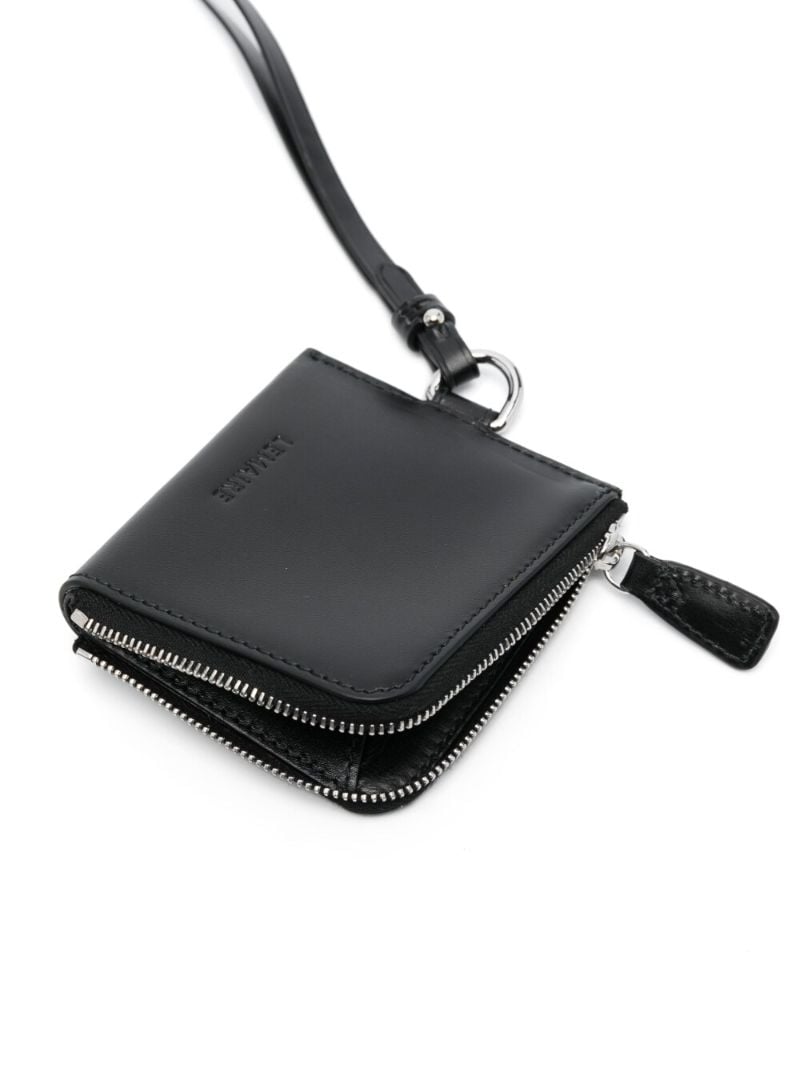 Black Ransel Leather Strap Wallet