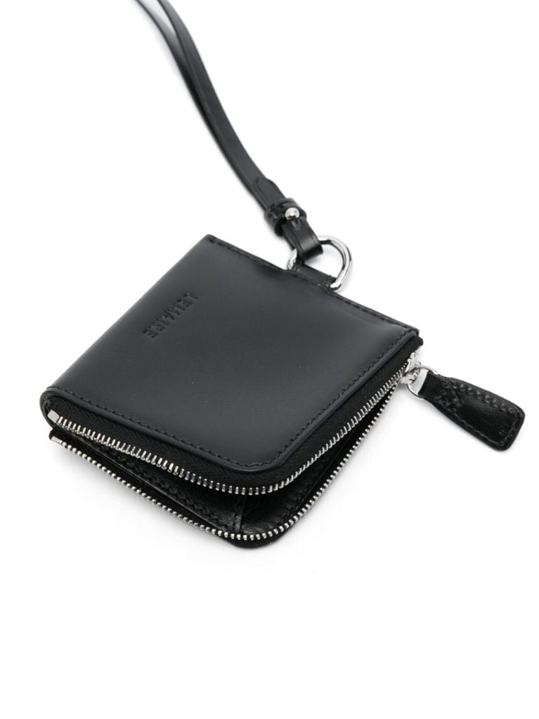 Black Ransel Leather Strap Wallet