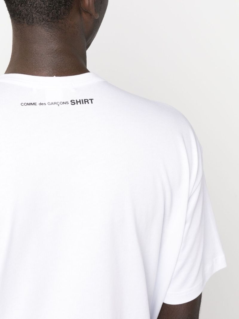 White Logo Print T-shirt