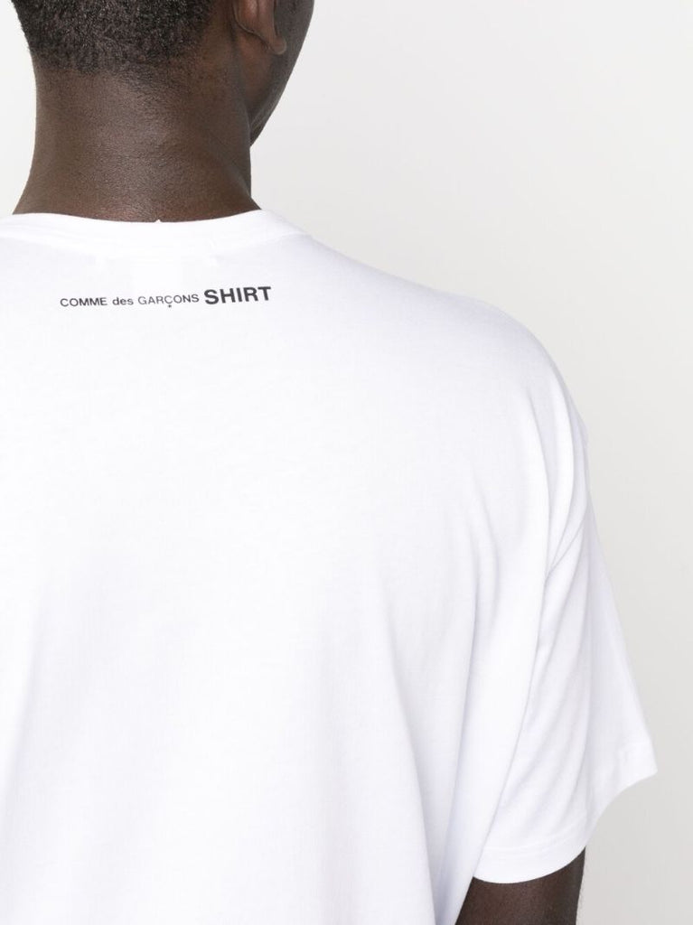 White Logo Print T-shirt
