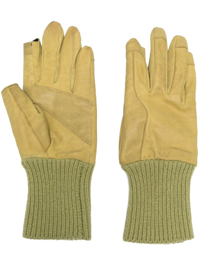 Green Leather Gloves