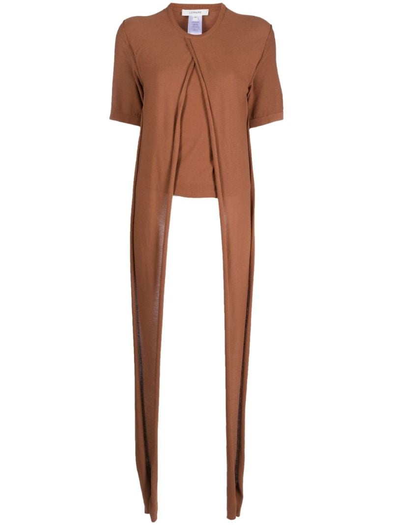 Brown Knotted Knitted Top