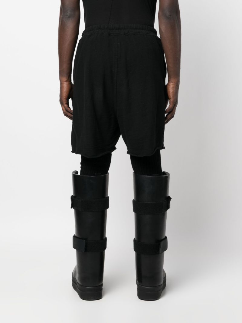 Black Drawstring Cotton Shorts