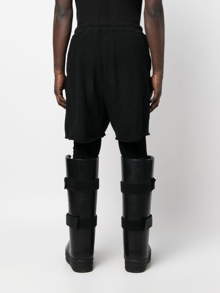 Black Drawstring Cotton Shorts