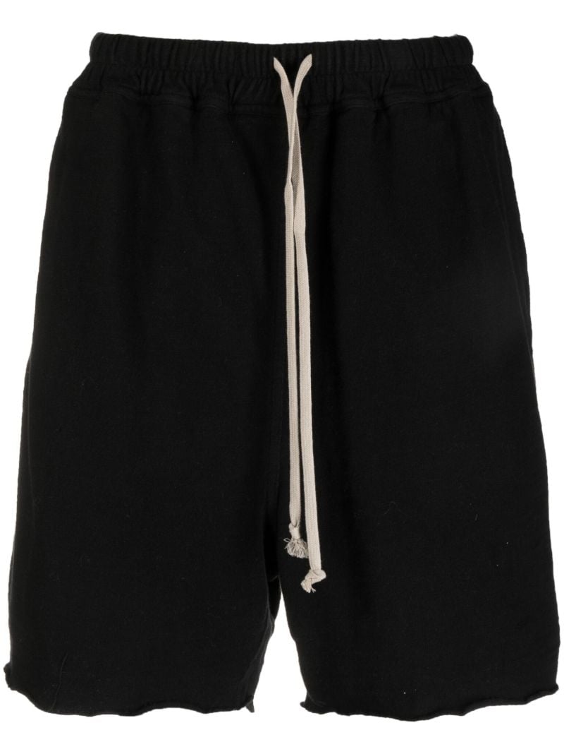 Black Drawstring Cotton Shorts