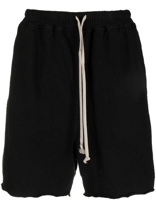 Black Drawstring Cotton Shorts