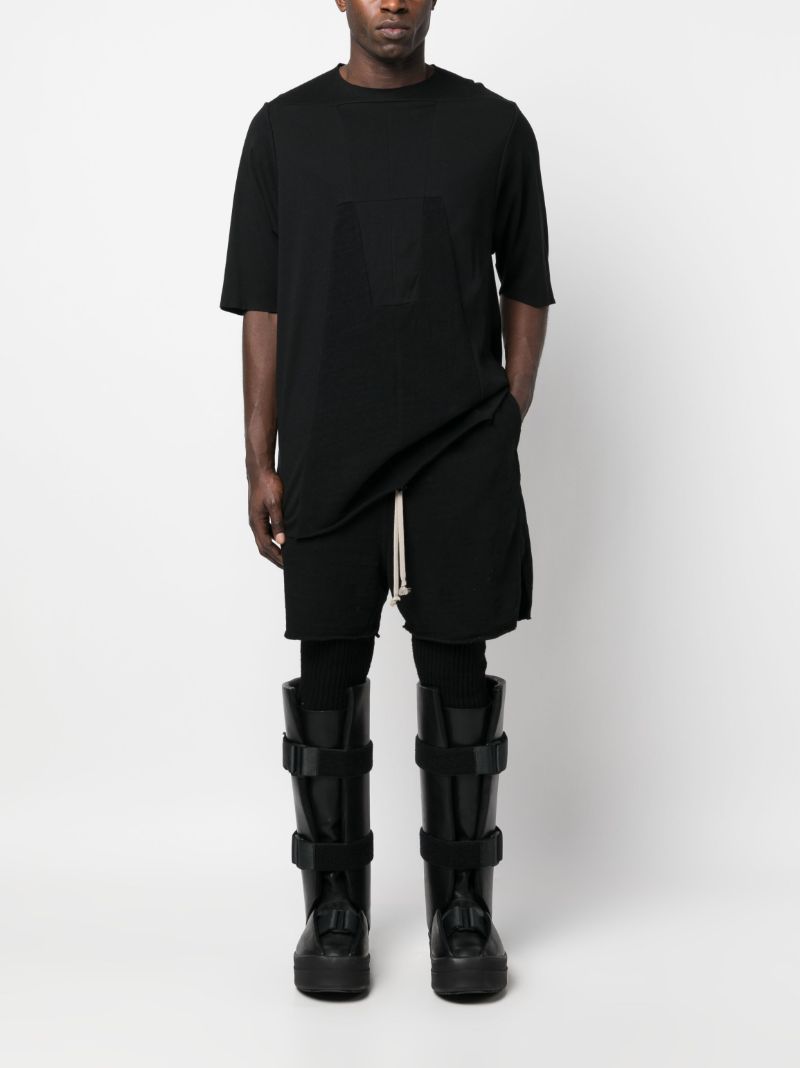 Black Drawstring Cotton Shorts
