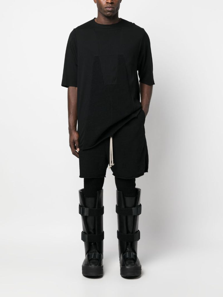 Black Drawstring Cotton Shorts