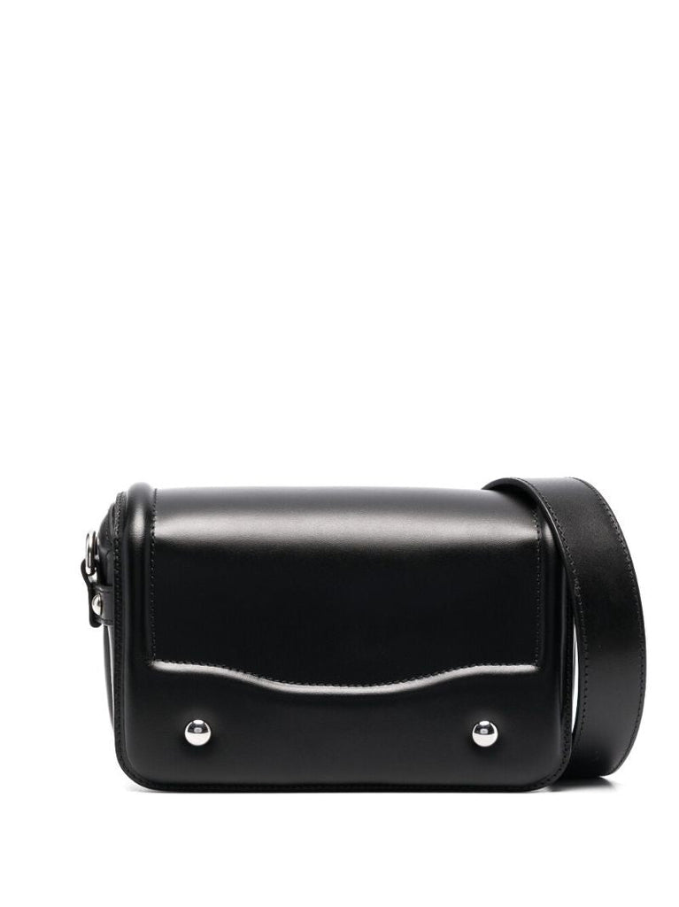 Black Ransel Mini Leather Cross Body Bag
