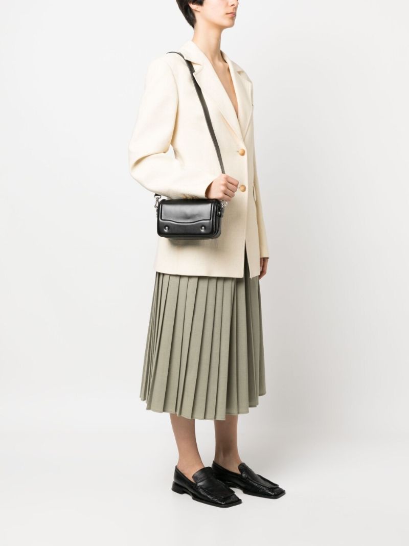 Black Ransel Mini Leather Cross Body Bag
